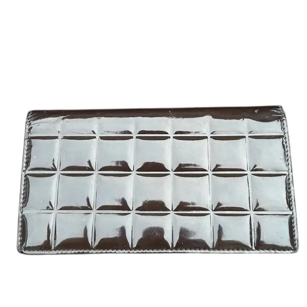 Chanel Brown Chocolate Bar Quilted Wallet